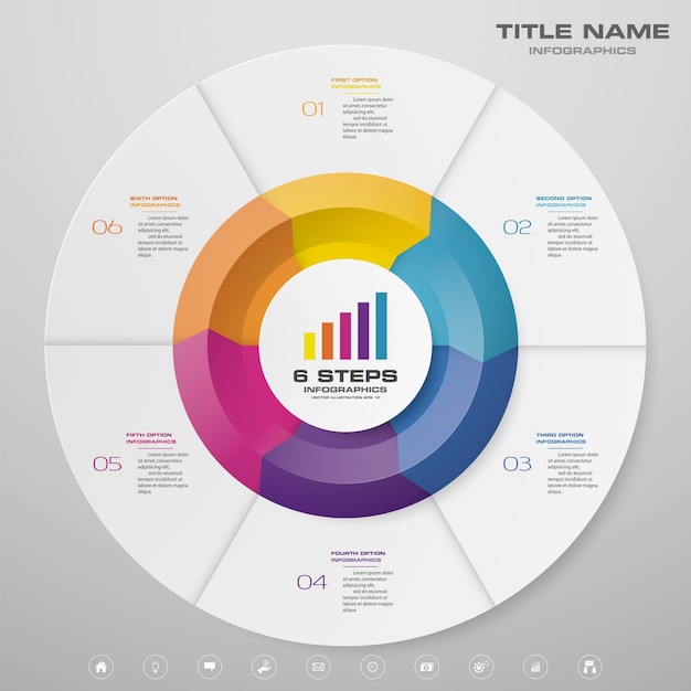 Cyclusgrafiek infographic voor gegevenspresentatie