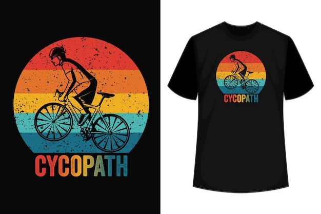 Cycopath 山脈サイクリング アドベンチャー t シャツのデザイン