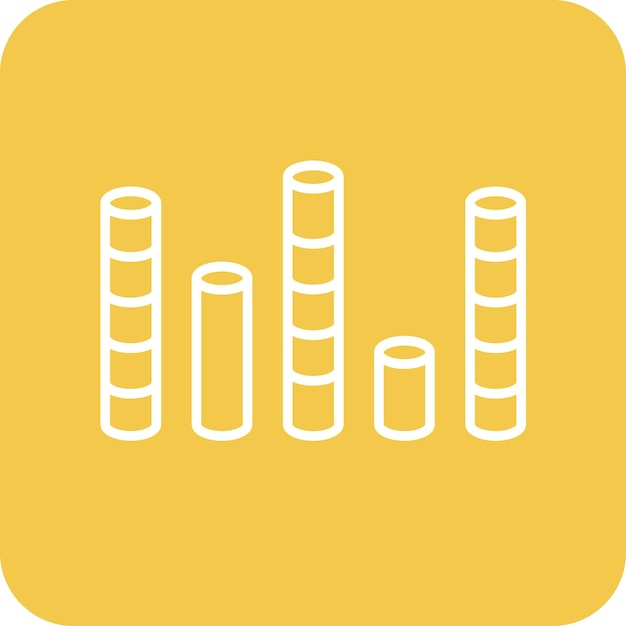 Cylindrical Bars icon vector image Can be used for Infographics