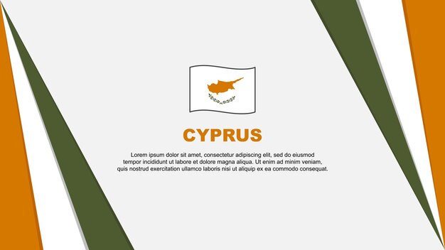 Cyprus Flag Abstract Background Design Template Cyprus Independence Day Banner Cartoon Vector Illustration Cyprus Flag