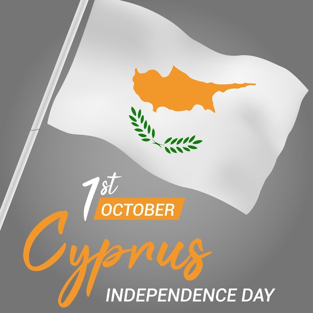 Cyprus independence day october banner celebration