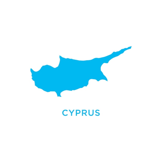 Vector cyprus map icon europe logo glyph design illustration