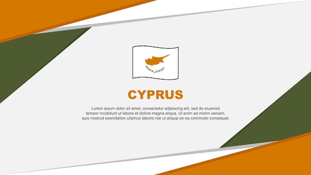 Cyprus Vlag Abstracte Achtergrond Ontwerpsjabloon Cyprus Onafhankelijkheidsdag Banner Cartoon Vector Illustratie Cyprus Achtergrond