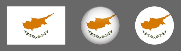 Cyprus Vlag Set Collectie Vector