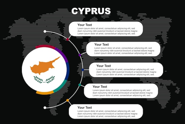 Cyprus vlag vorm van puzzel vector puzzel kaart Cyprus vlag voor kinderen