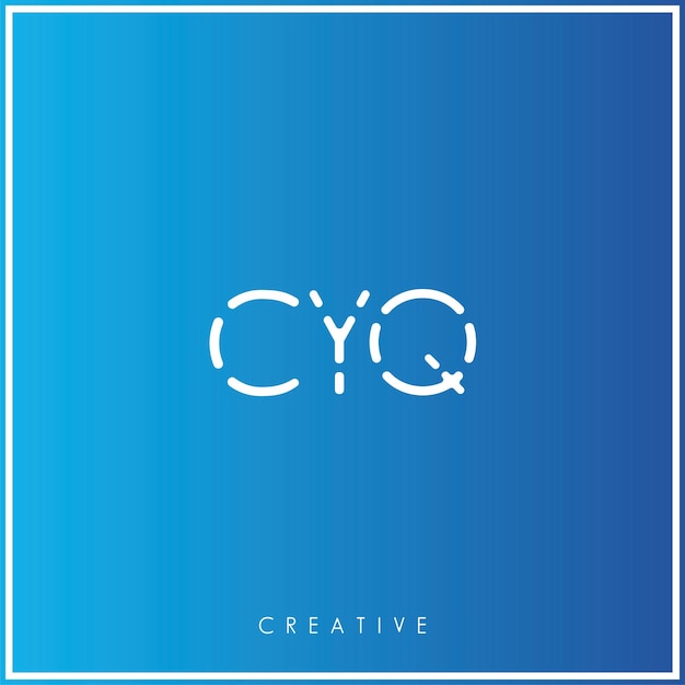 벡터 cyq 프리미엄 터 후자 로고 디자인 크리에이티브 로고 터 일러스트레이션 최소 로고 모노그램