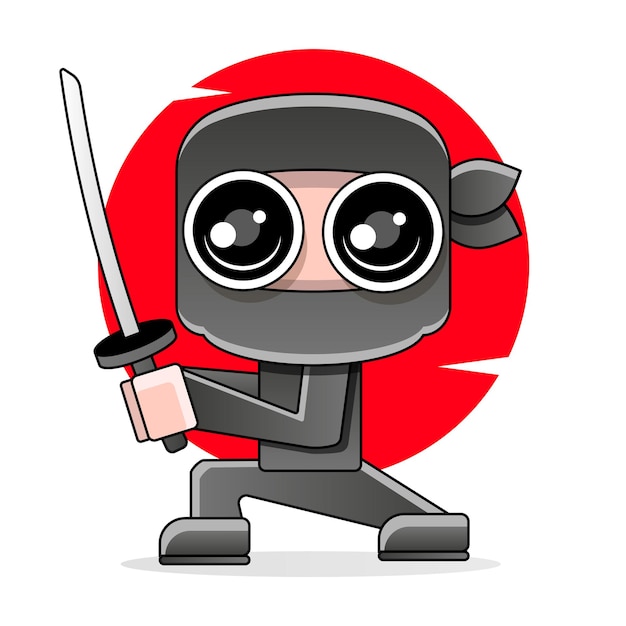 Cyte cartoon ninja illustration.