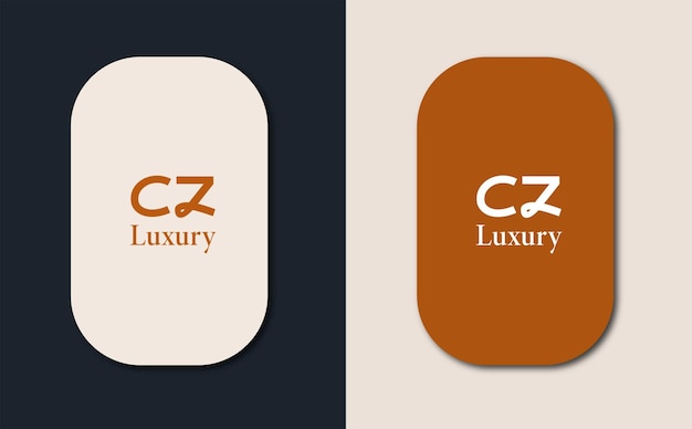 Cz logo design vector in chinese letters