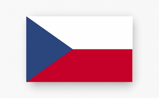 ベクトル チェコ共和国の白い背景ベクトル図の詳細なフラグ
