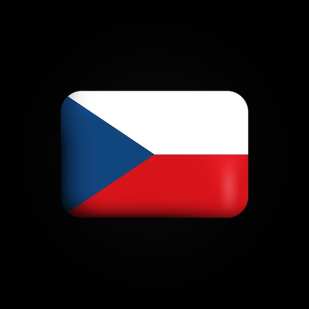 체코 공화국의 국기 3d 아이콘 체코의 국기