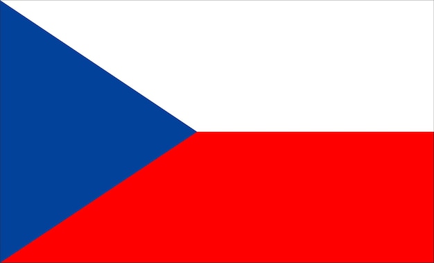 Vettore disegno della bandiera della repubblica ceca