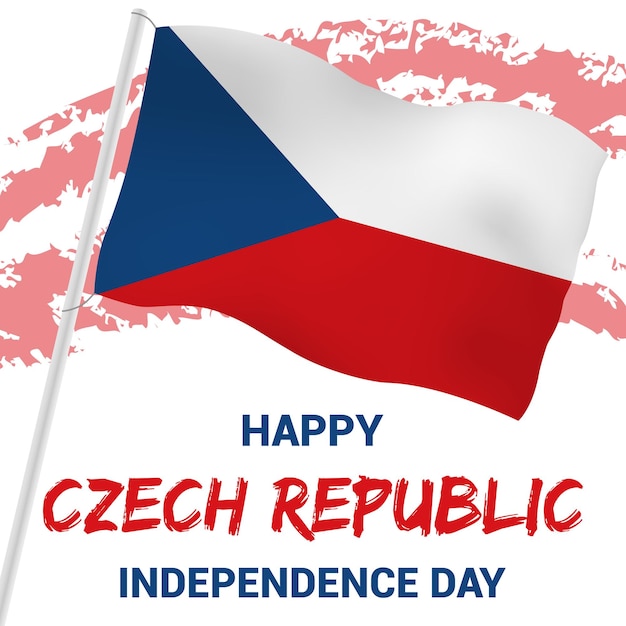 벡터 체코 공화국 독립 기념일 10월 배너 축하