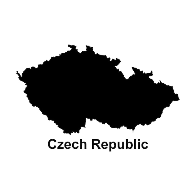 체코 공화국 지도 아이콘 터 일러스트레이션 기호 디자인