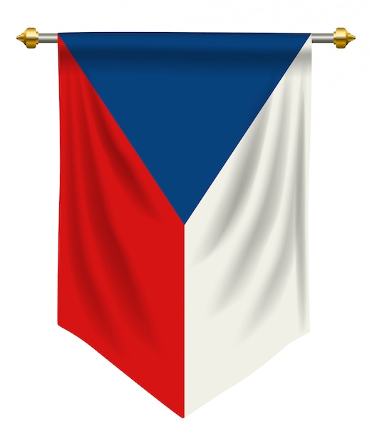 Vector czech republic pennant