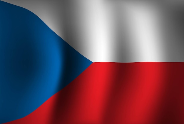 Czechia Flag Background Waving 3D National Banner Wallpaper