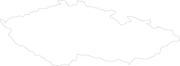 Czechia outline map