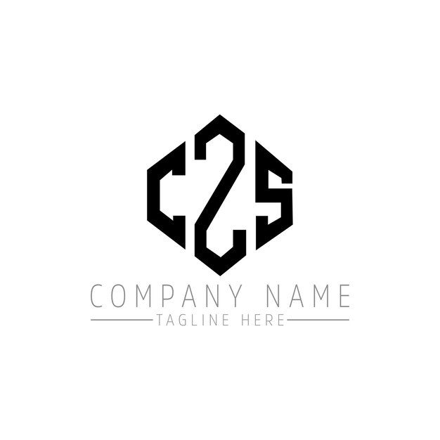 Vector czs letter logo ontwerp met veelhoek vorm czs veelhoek en kubus vorm logo ontwerp czs zeshoek vector logo sjabloon witte en zwarte kleuren czs monogram bedrijf en vastgoed logo