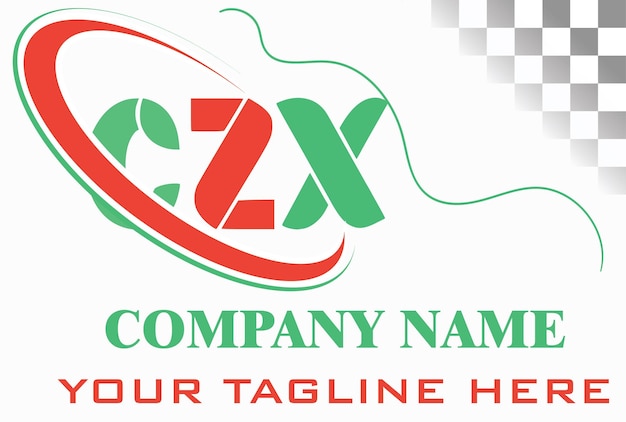 Vettore progettazione del logo delle lettere czx