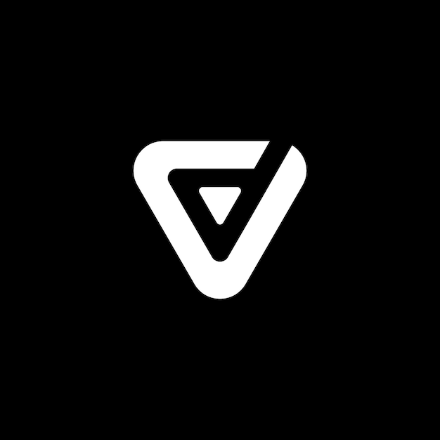 D абстрактный дизайн логотипа треугольника