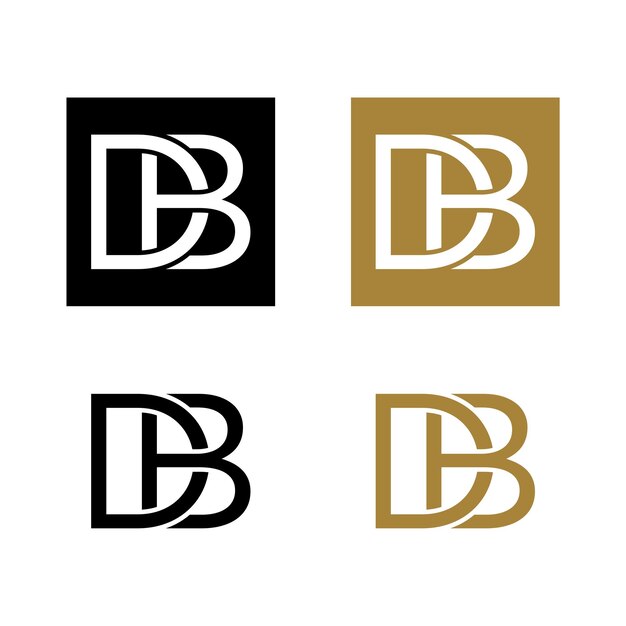 D b letter logo template illustration design vector eps 10