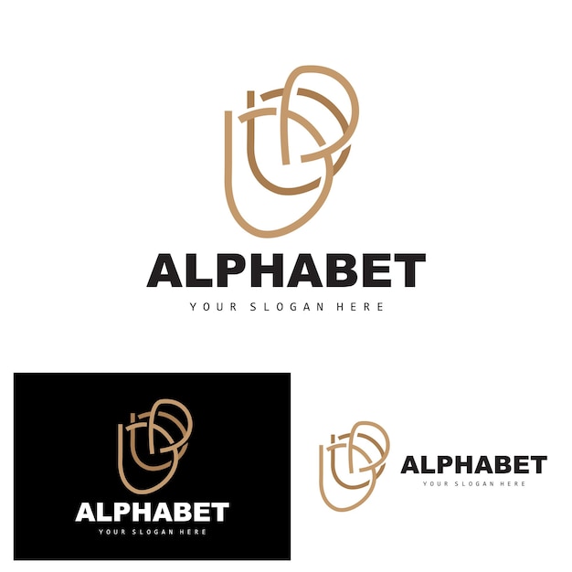 D brief Logo eenvoudig alfabet ontwerp moderne minimalistische lettertype Vector