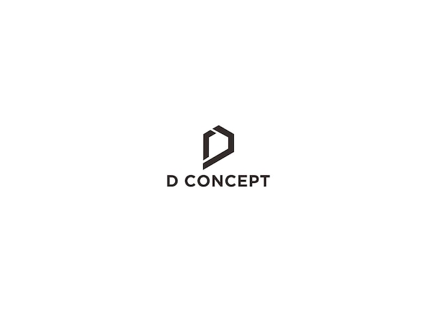 d concept logo ontwerp vectorillustratie