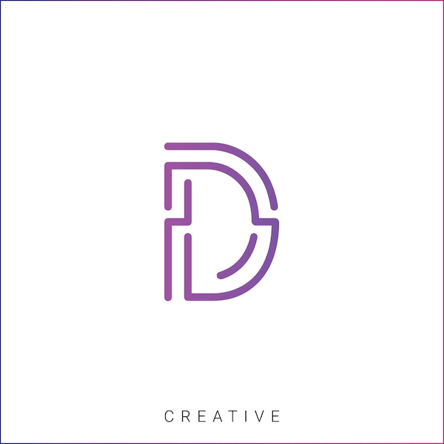 D Creatief logoontwerp Branding Logoontwerp Vectorillustratie Iconontwerp Monogramontwerp
