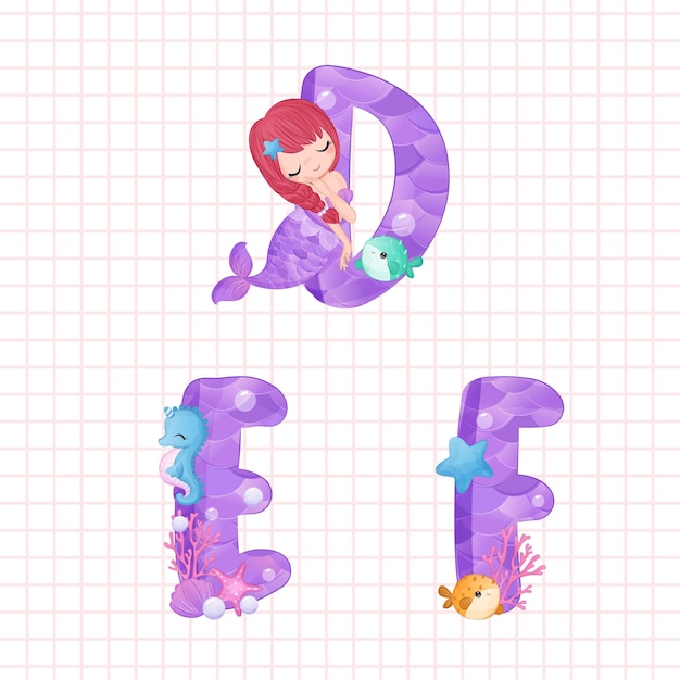 d e f letter set alphabet letters vector illustration