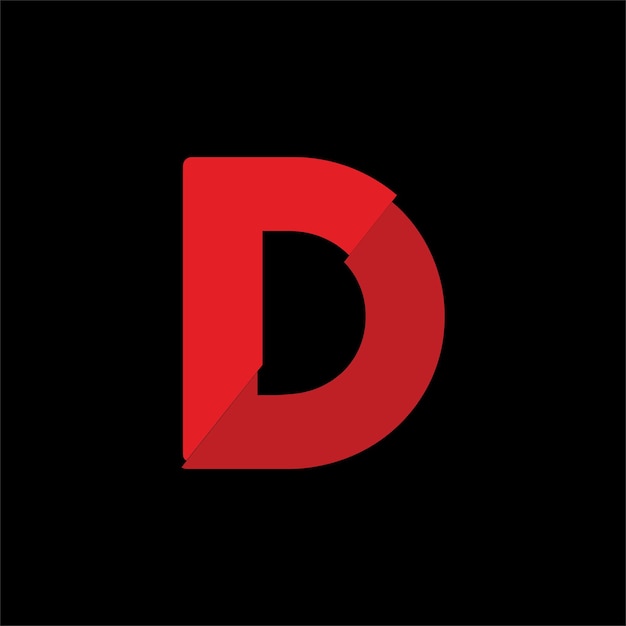 D eerste logo ontwerp eenvoudig pictogram