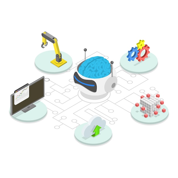 RPA (ロボットプロセスオートメーション) のイラスト