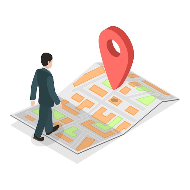 D isometric flat vector illustration of business profile customer service for personal assistant