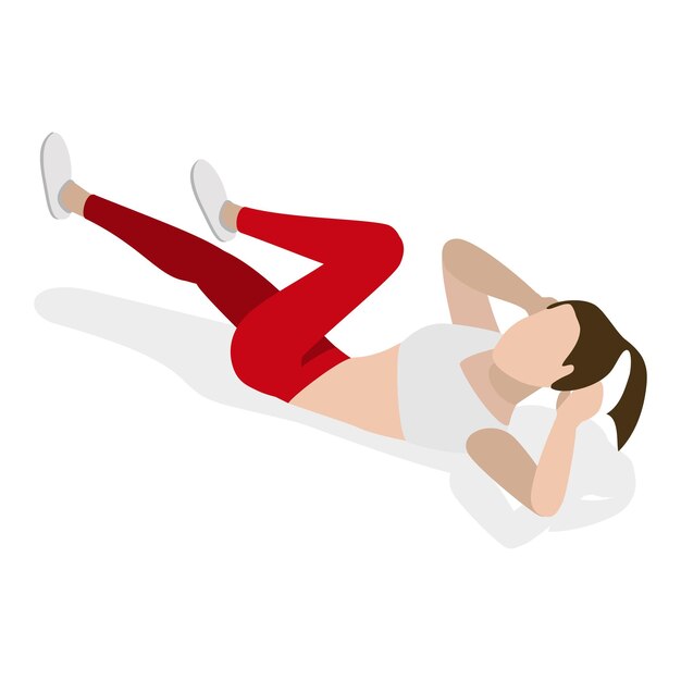 Vector d isometric flat vector illustration of yoga exercises physical and spiritual practice item