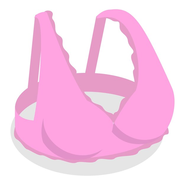 Vector d isometric flat vector set of bras trendy undergarments item