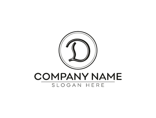 D Letter Logo design vector template