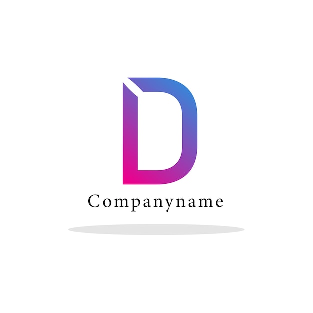 Дизайн логотипа буквы D.