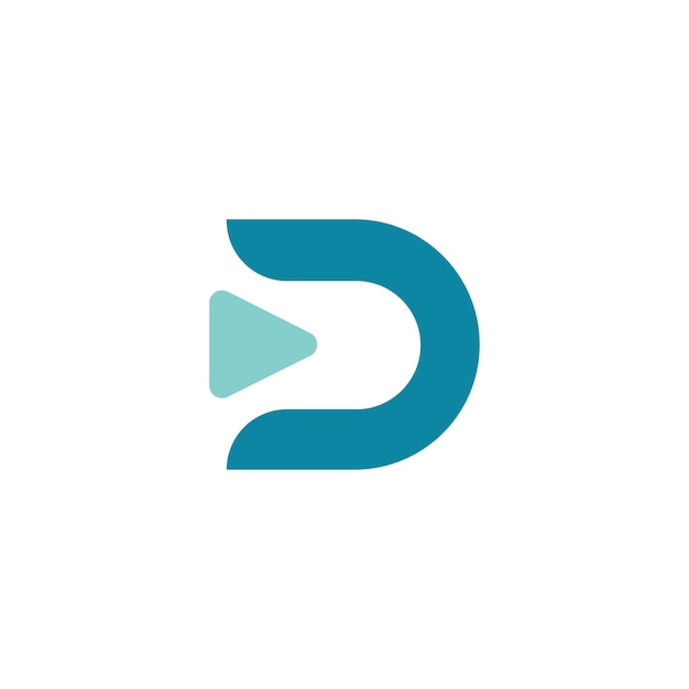 D letter logo template vector