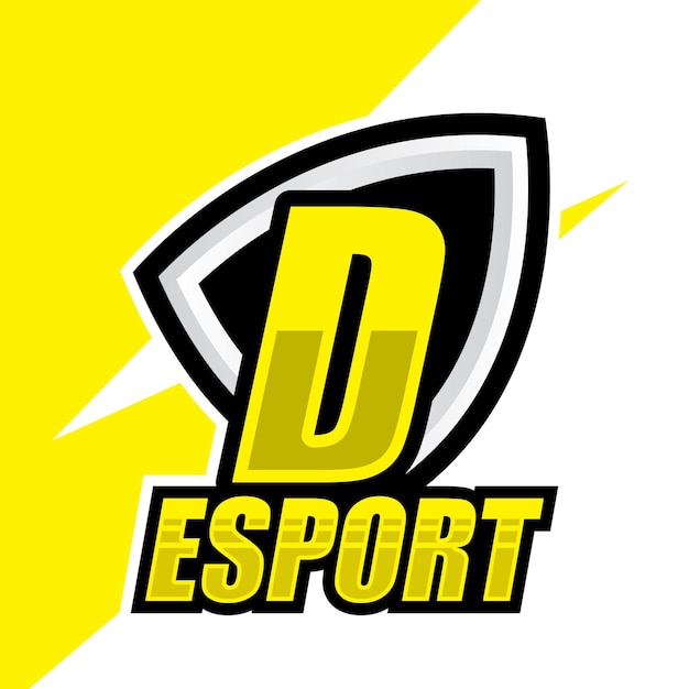 D letter mark Esport logo team modern eenvoudig e sport sjabloon lettertype gaming lettertype logo afbeelding