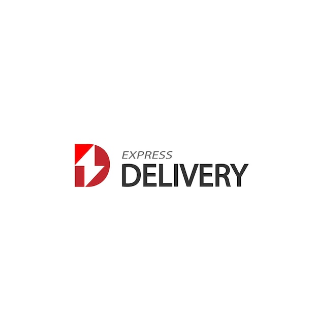 Vector d logo delivery express letter icon symbol