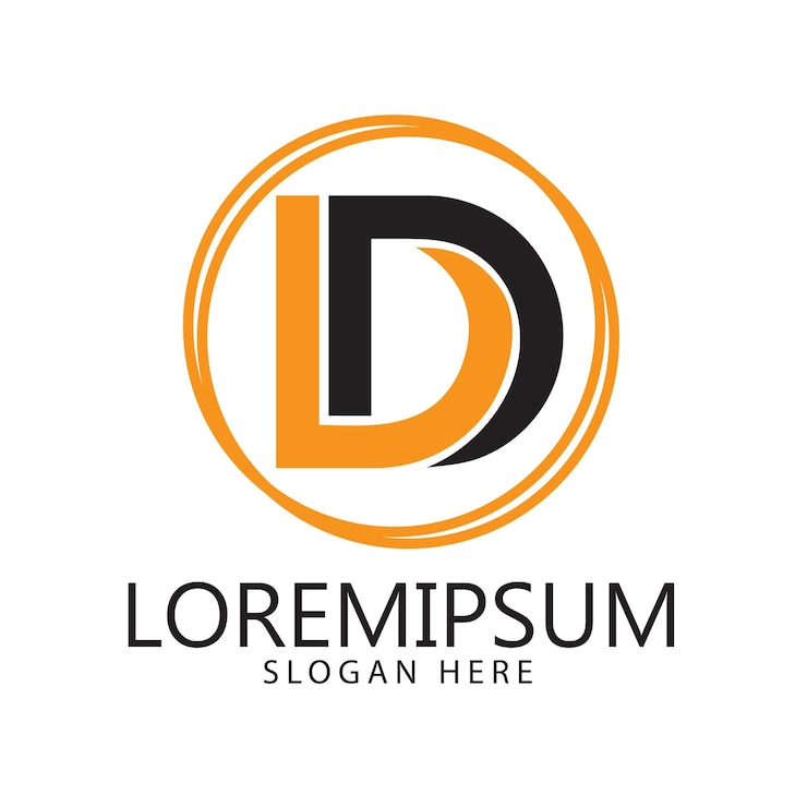 Vector d logo design