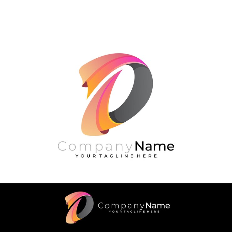 Vector d logo letter d logo and colorful design business icons