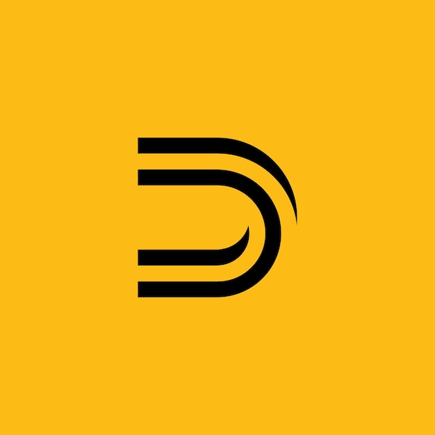 D Logo-ontwerp en sjabloon Creative D-pictogram initialen gebaseerd Letters in vector