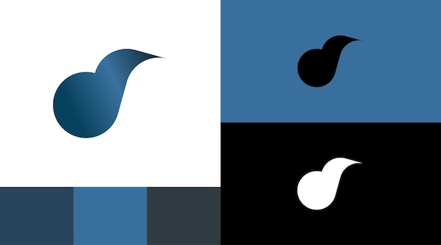 D monogramma minuscolo kiwi bird logo design concept
