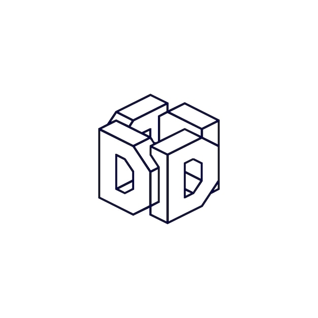 d минимальный логотип
