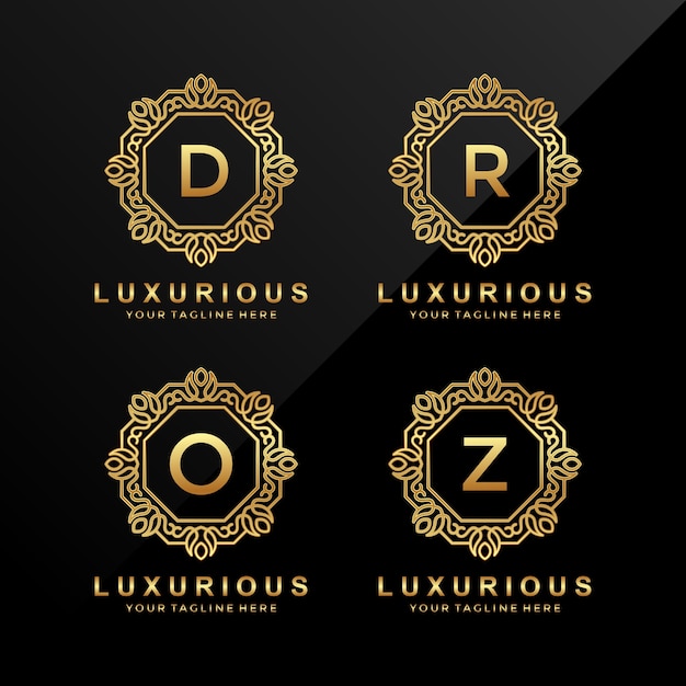 D, r, o, z luxury letter logo