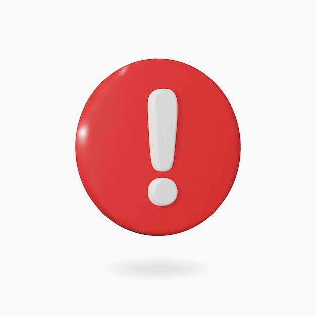 D warning sign on red circle