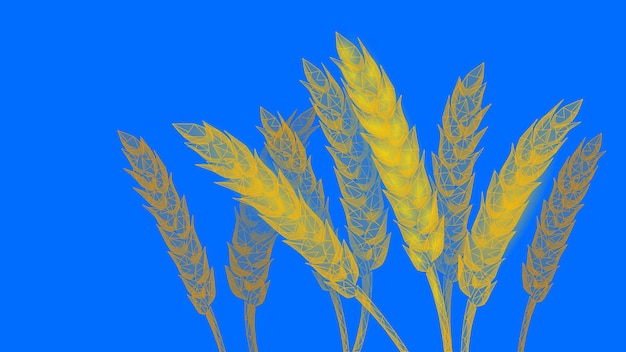 D spighe di grano grano giornata mondiale dell'alimentazione consapevolezza della fame aiuto cibo di beneficenza aiuto globale internazionale refug