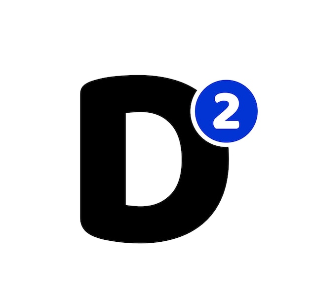 D2 brand icon D2 vector monogram