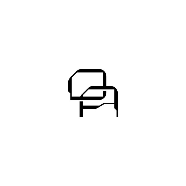 DA モノグラムロゴ デザイン文字 テキスト名 シンボル モノクロロゴタイプ アルファベット文字 シンプルロゴ