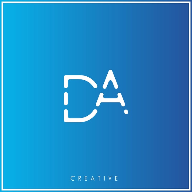 DA Премиум векторы последний дизайн логотипа Creative Logo Vector Illustration буквы логотипа Logo Creative