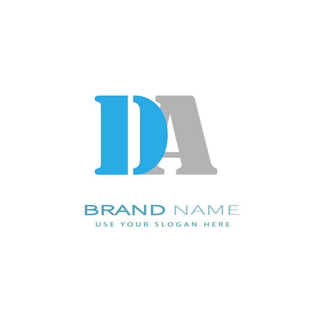 DA650 letter DA logo design